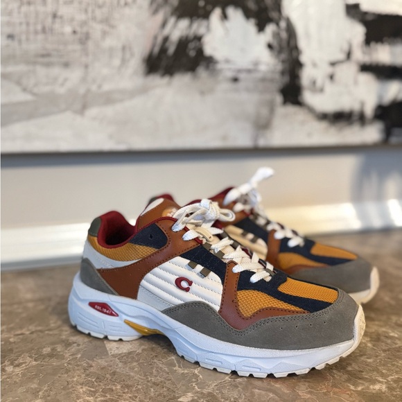 Coach Women’s Retro Runner Sneakers - Multicolor Suede & Mesh | EUR 38.5 (US 8) - Picture 1 of 16